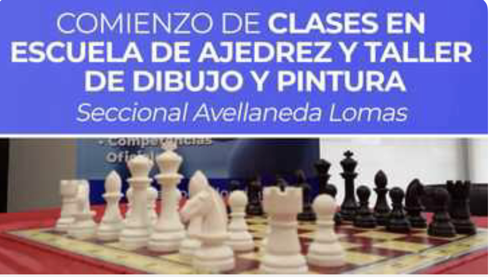 Clases de la Escuela de Ajedrez y Taller de Dibujo y Pintura en UTHGRA Avellaneda-Lomas