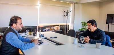 Reunión entre el secretario general de la UTHGRA San Luis y el secretario de Turismo