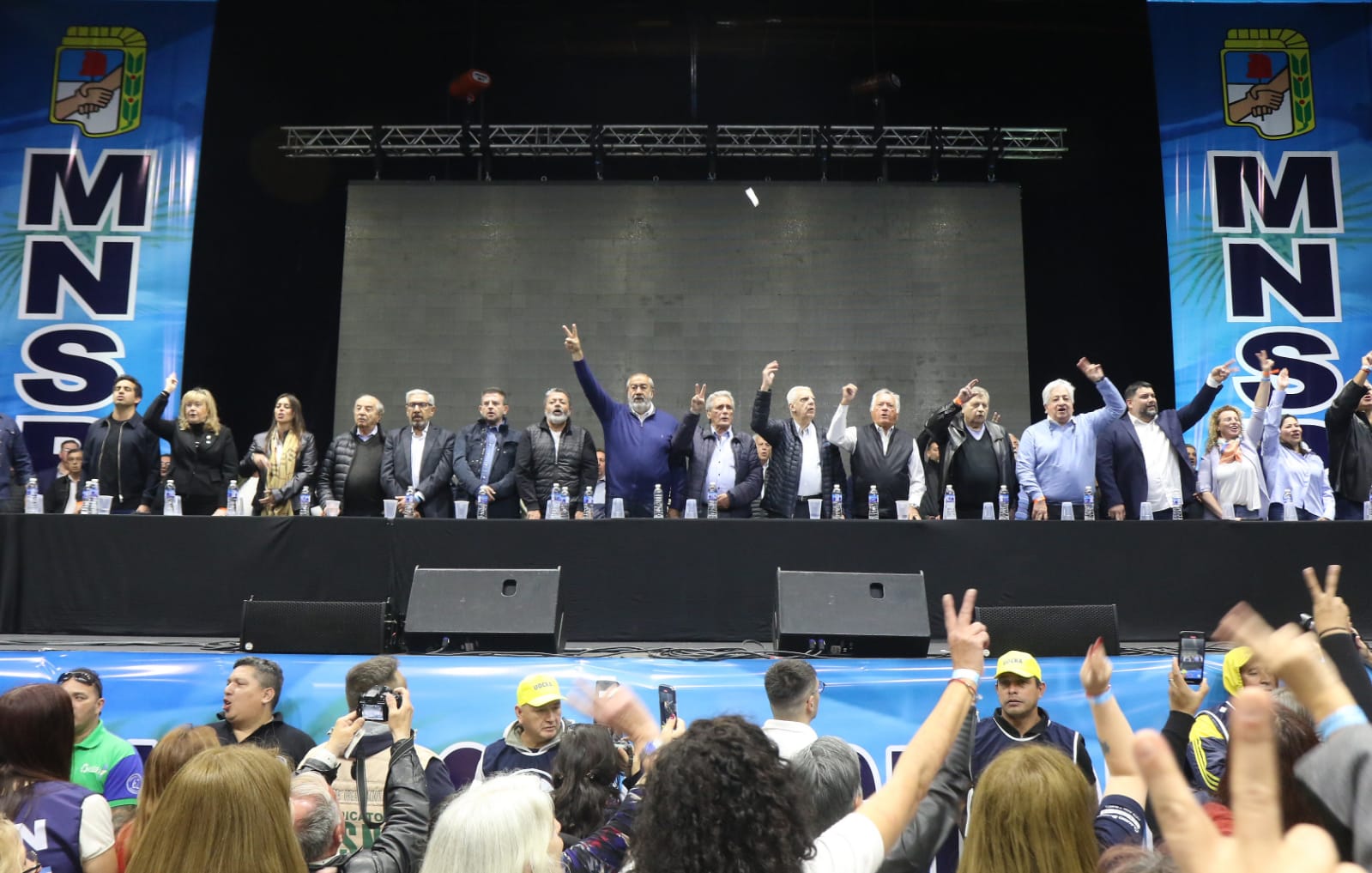 Se presentó la Mesa Nacional Sindical Peronista en el predio de Obras Sanitarias